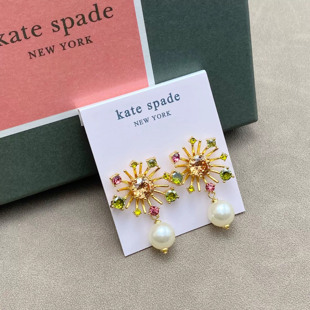 kate spade Vintage Firework Pearl Pink Diamond Stud Earrings